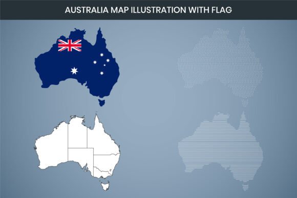 Australia Map Illustration with Flag – A Complete Guide to a Versatile Design Asset