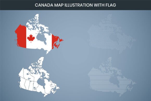 Canada Map Illustration with Flag: A Versatile Tool for Visual Storytelling