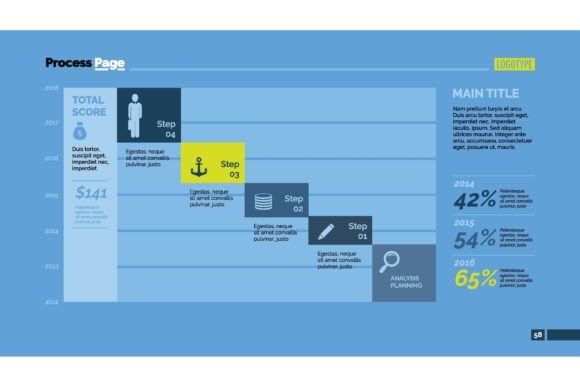 Four Steps Percentage Chart: Business Da Guide