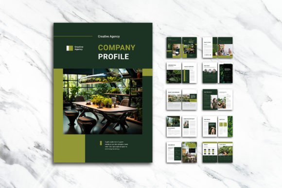 Green Future Company Profile Template for InDesign