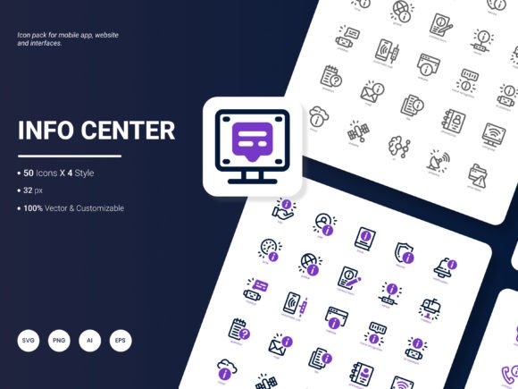 Info Center Icon Pack: A Versatile Design Resource for Modern Visual Communication