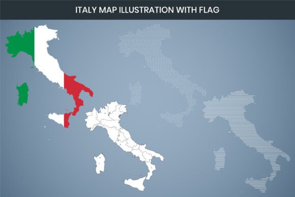 Italy Map Illustration with Flag: A Strategic Asset for Communication, Branding, and Decision-Making