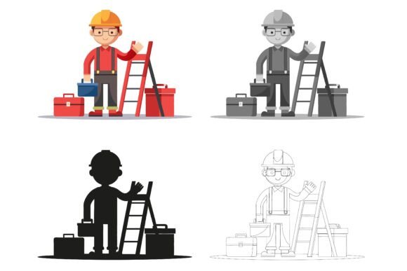 Man Working on a Construction Project: Strategic Visual Assets for Professional Communication