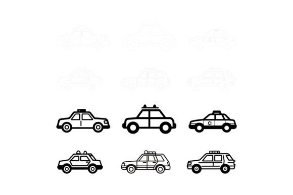 Motor Vehicles Icon Set