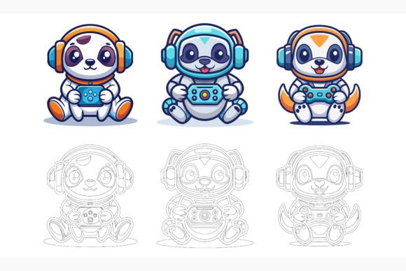 Puppy Design Concept: Versatile AI EPS Illustration Set