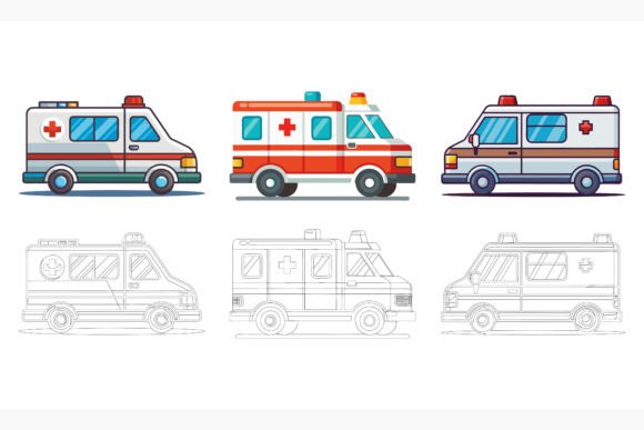 Vector Cartoon Ambulance: Design Made Simple