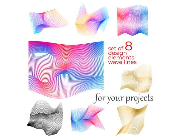 Waves Lines. Colorful Design: Versatile Design Elements for Creative Projects